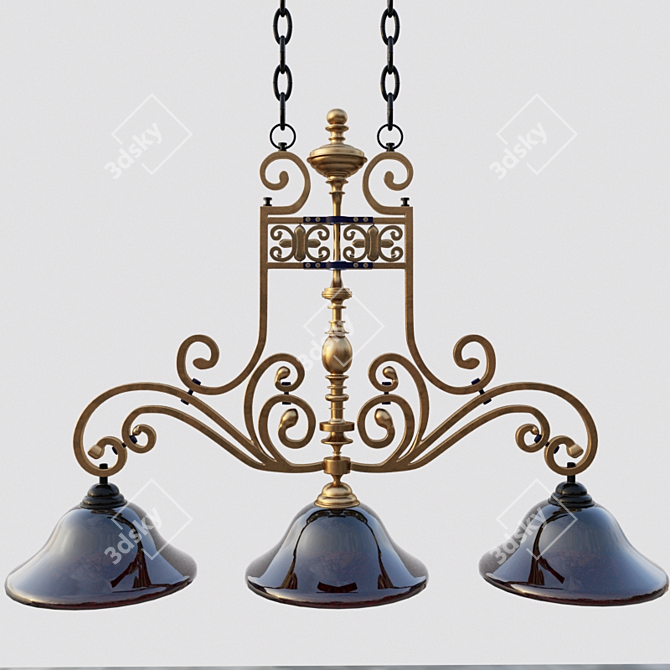 Elegant Crystal Chandelier 3D model image 1