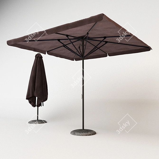 GIDUS MADI T: Aluminum Patio Umbrella 3D model image 1