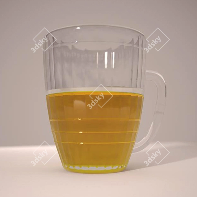 Soviet Beer Glass 3D model image 1