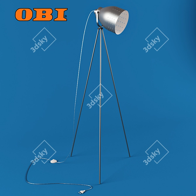 Elegant Glow Floor Lamp 3D model image 1