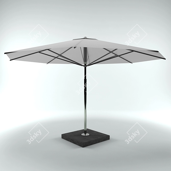 Stylish SHA ALU Umbrella: Sleek Design for Outdoor Comfort 3D model image 1
