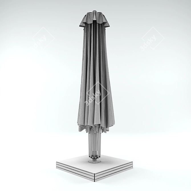 Stylish SHA ALU Umbrella: Sleek Design for Outdoor Comfort 3D model image 3