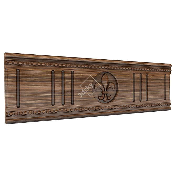 Wooden Wall Decor 500x150mm 3D model image 1