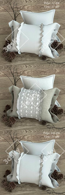 Country Style Pillows 3D model image 1