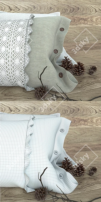 Country Style Pillows 3D model image 2