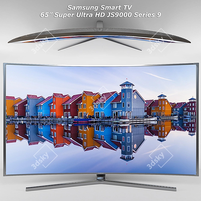 Samsung 65" SUHD 4K Curved TV 3D model image 1