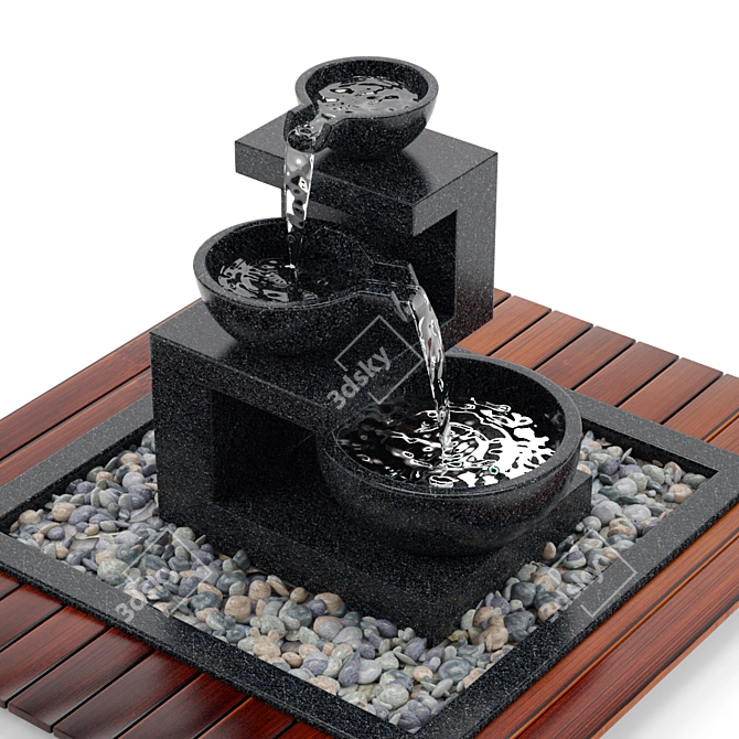 Cascade of Tranquility: Perfect for Gardens 3D model image 1