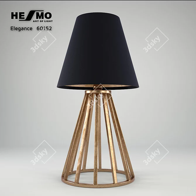 Golden Elegance: Hesmo Table Lamp 3D model image 1