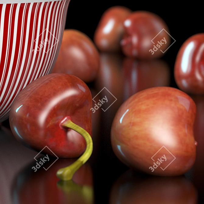 Fresh and Juicy Apple 3D model image 2