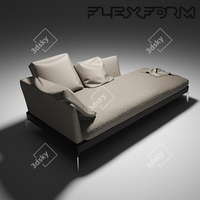 Flexible Comfort: The Feel Good Chaiselongue 3D model image 2