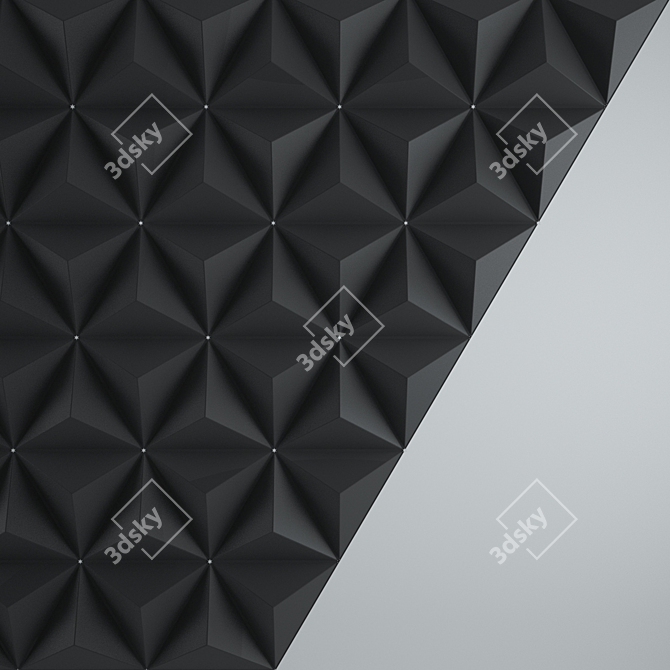 3D Trainglates Wall: Modern Geometric Accent 3D model image 3