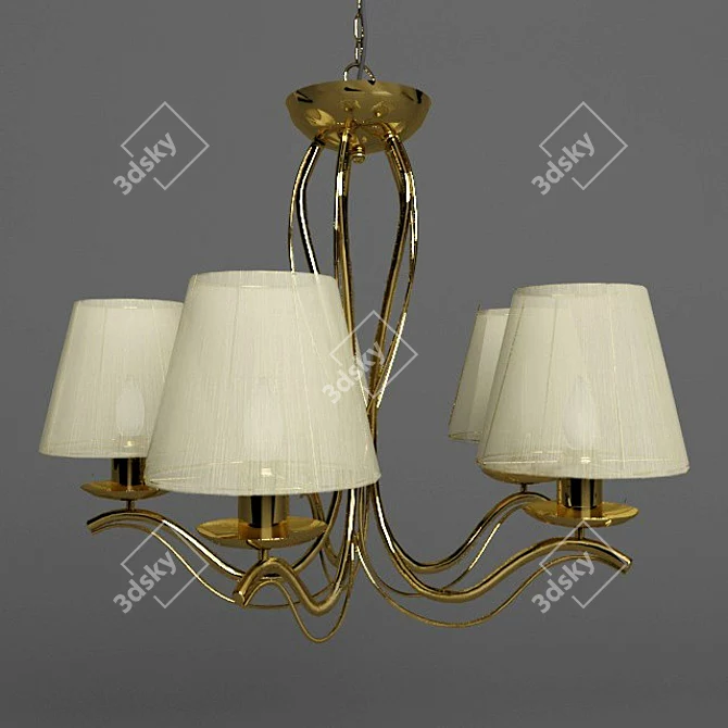 Glamorous Arte Lamp Chandelier 3D model image 1