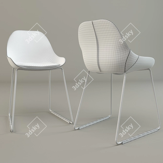 Modern Biba Chair: Enrico Franzolini Design 3D model image 3