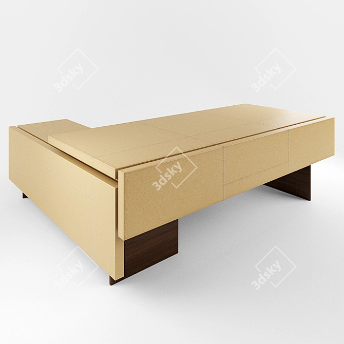 Uffix Executive Desk: Sleek & Elegant Workstation 3D model image 1