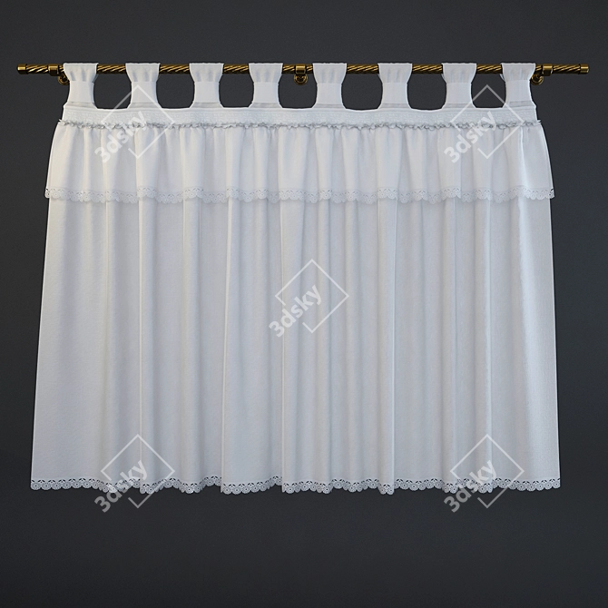 Kitchen Curtain: Light and Stylish 3D model image 1