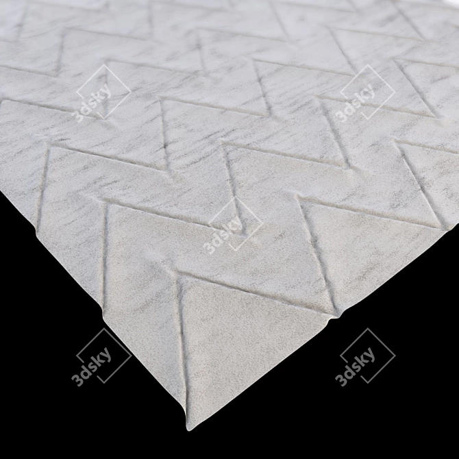 Zigzag Bliss Carpet 3D model image 2