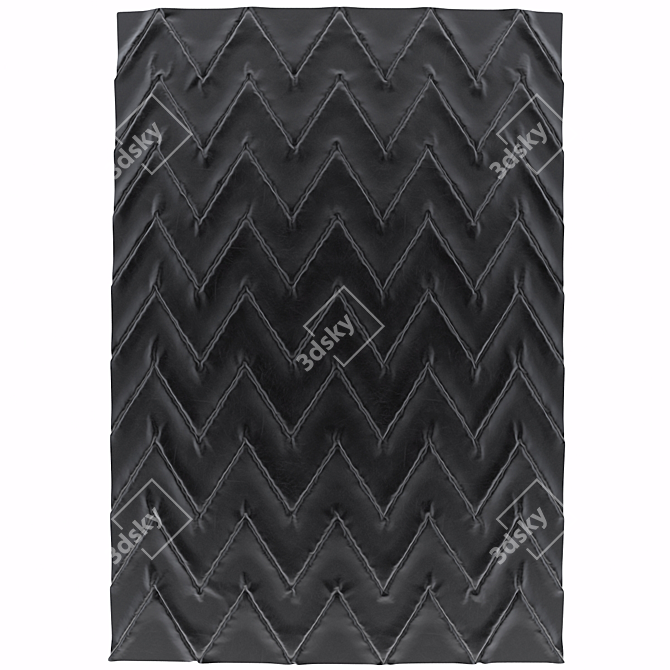 Leather Elegance Carpet 3D model image 1