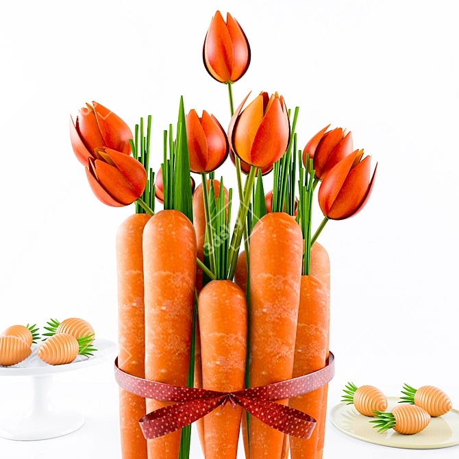 Carrot Blossom Vase 3D model image 2