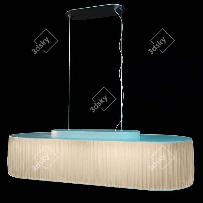 Elegant Fabric Chandelier 3D model image 1