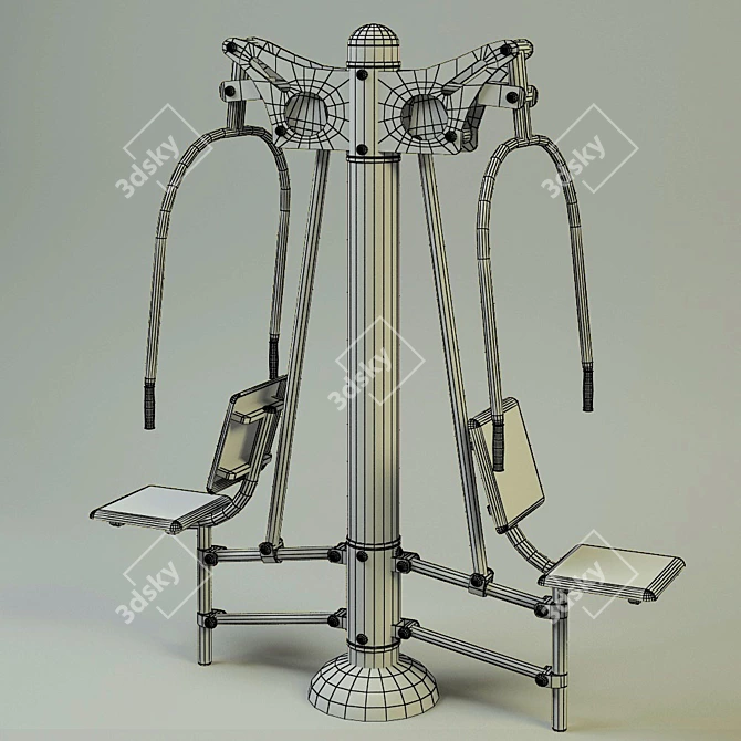 Outdoor Fitness Chest Press 3D model image 2