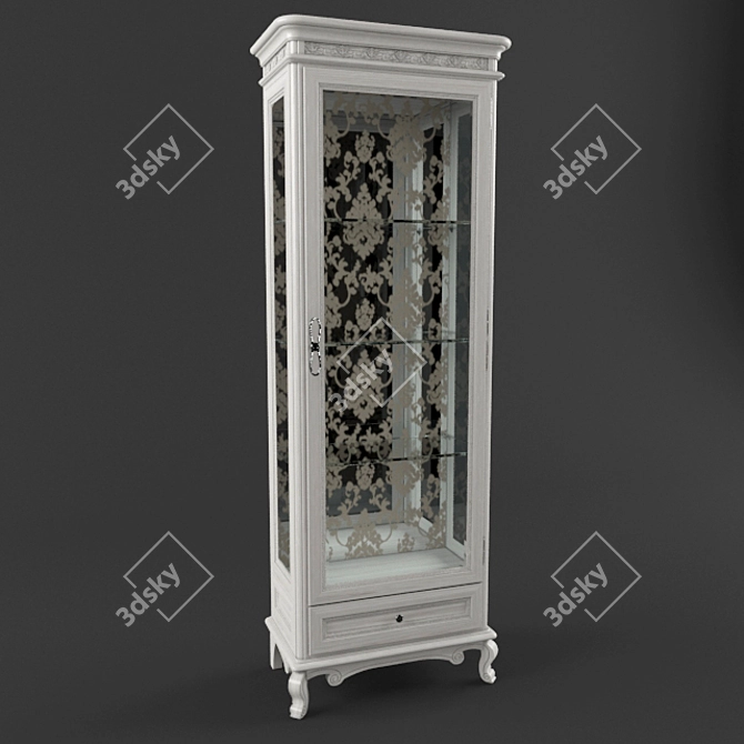 Falcone Display Cabinet - Elegant and Spacious 3D model image 1