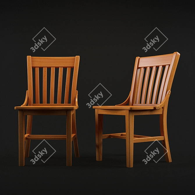 ErgoFlex Restaurant Chair 3D model image 1