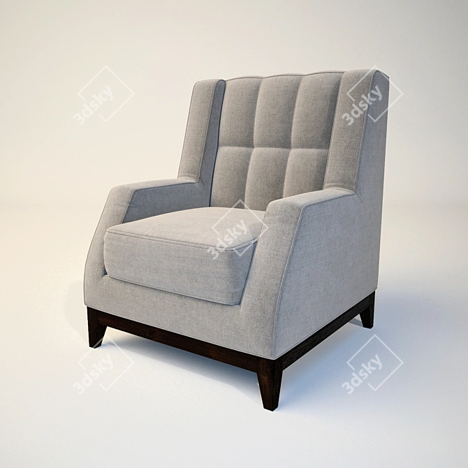 Versatile Armchair for Restaurants & Cafes 3D model image 1