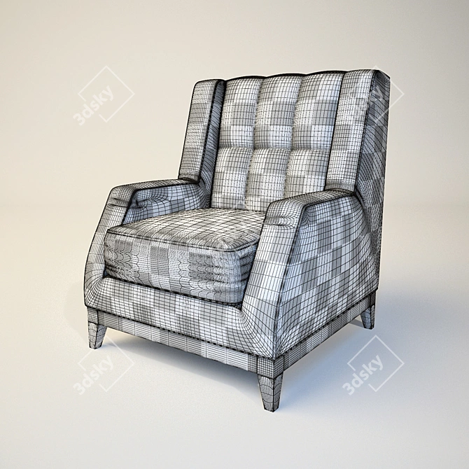 Versatile Armchair for Restaurants & Cafes 3D model image 3