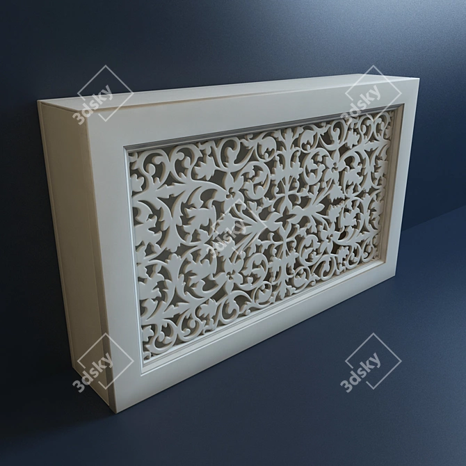 Stylish Grille for Radiator 3D model image 2