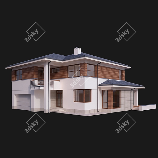 Luxury Villa Model - Exquisite 3D Design 3D model image 1