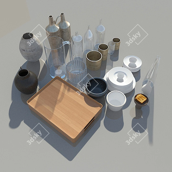 3D Kitchen Model Set 3D model image 2