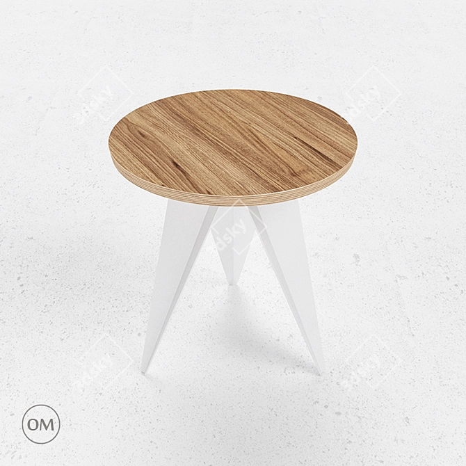 Sleek Oak Coffee Table 3D model image 1