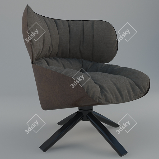 Italian Armchair Tabano: Elegant and Comfortable 3D model image 1