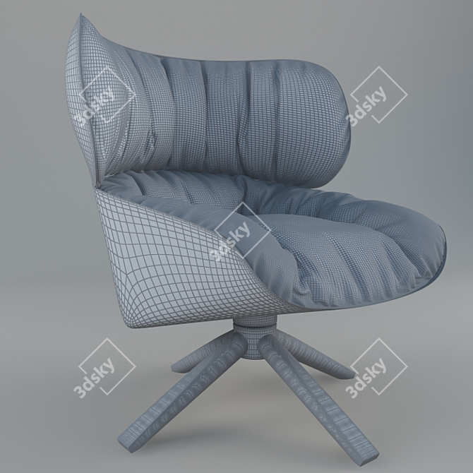 Italian Armchair Tabano: Elegant and Comfortable 3D model image 2