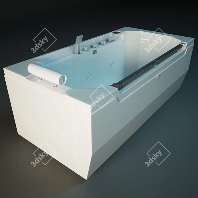 Luxury Hydro Massage Tub 3D model image 1