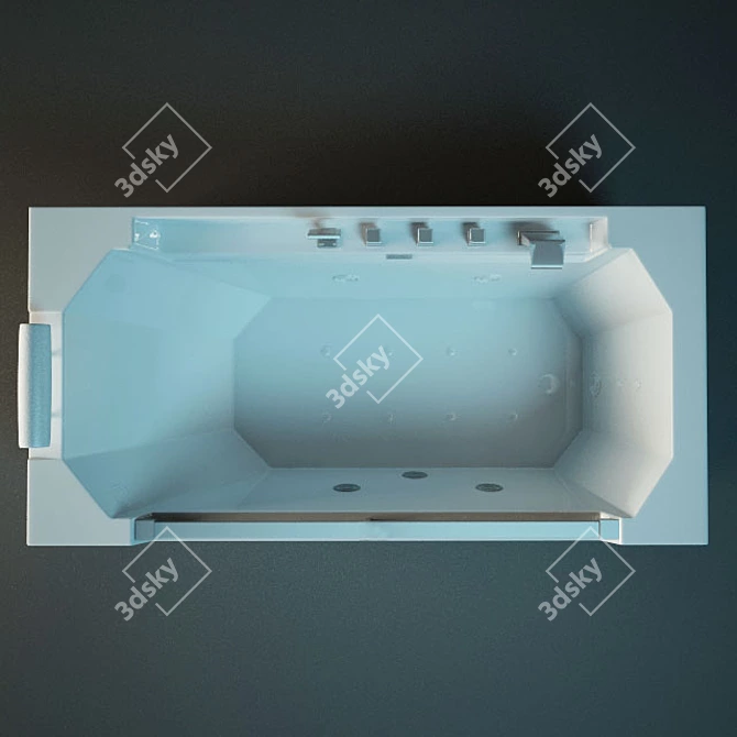 Luxury Hydro Massage Tub 3D model image 2