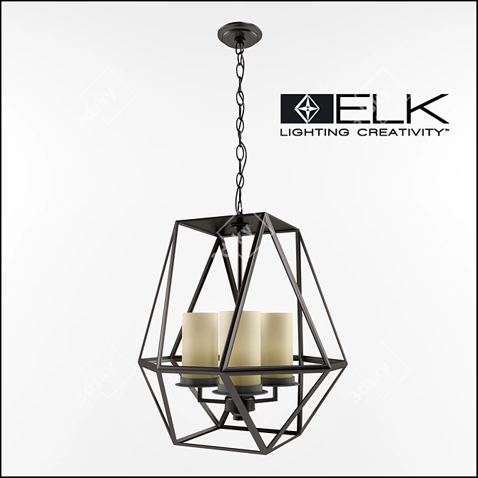 Delaney 3 Light Foyer Pendant 3D model image 1