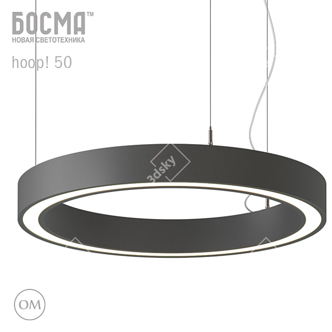 Modern LED Pendant Light: hoop! 50 (BOSMA) 3D model image 3