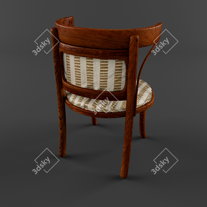 Cherry Noir Upholstered Chair 3D model image 3