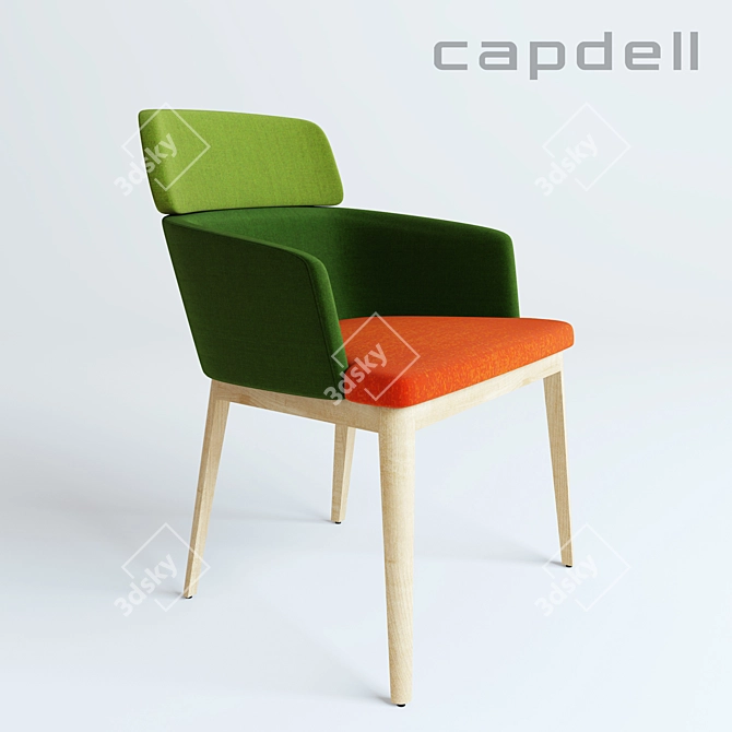 CONCORD Upholstered Chair by Capdell 3D model image 2