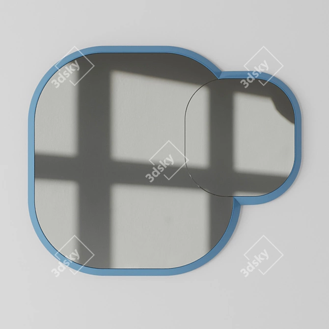 Dual Section Wall Mirror: Alter Ego 3D model image 1