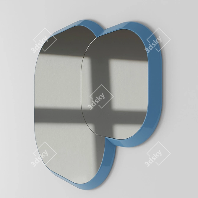 Dual Section Wall Mirror: Alter Ego 3D model image 2