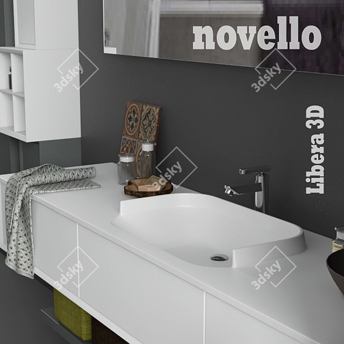 Novello Libera 3D Bathroom Vanity 3D model image 3