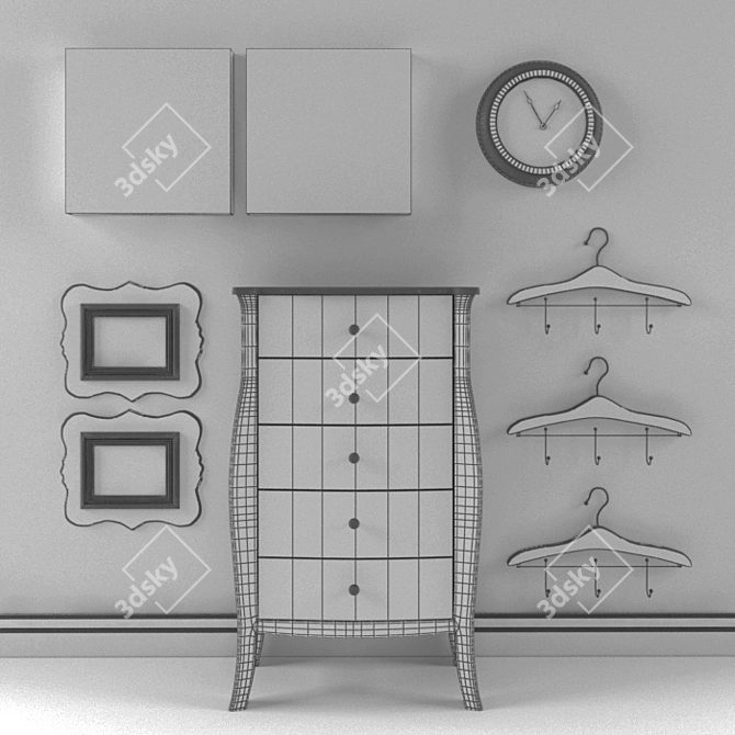 Elegant Home Decor Set 3D model image 2