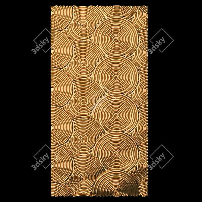 Elegant 3D Panel Decor 3D model image 1