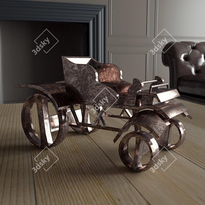 Metal Machine Decor: Stylish Interior Accent 3D model image 2