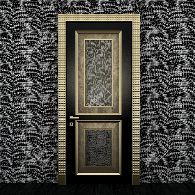 Sleek and Stylish Door 3D model image 1