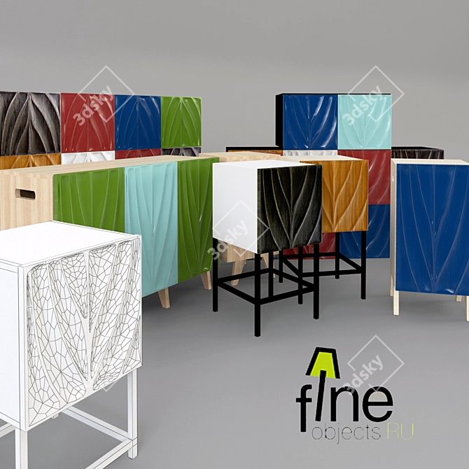 Bio Fineobjects: Stylish Storage Solutions 3D model image 1