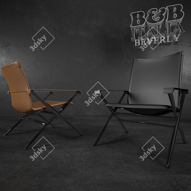 B&B ITALIA Baverly Chair - Italian Luxury in Your Home 3D model image 1