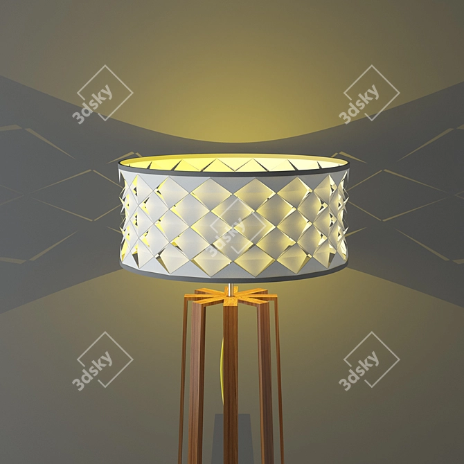 Sleek Minimalist Zed Floor Lamp 3D model image 2